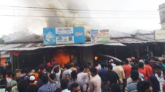 চরফ্যাশন বাজারে অগ্নিকাণ্ড, ৭ দোকান ভস্মীভূত
