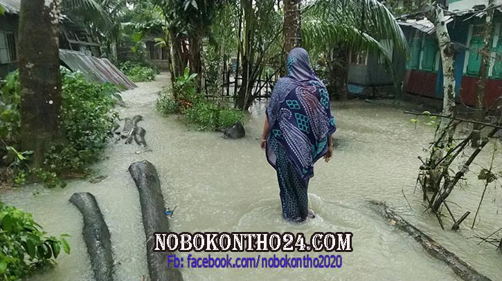 প্রবল বর্ষণে ক্ষতিগ্রস্ত বরগুনার উপকূল