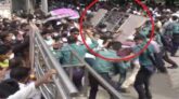 সোনারগাঁ হোটেলের গেট ভাঙলেন প্রবাসীরা