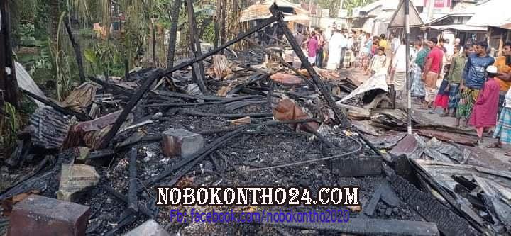 বরগুনায় বাজারে অগ্নিকান্ড, অর্ধকোটি টাকার ক্ষতি