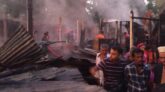 শর্ট সার্কিটের আগুনে ৩ দোকান পুড়ে ছাই