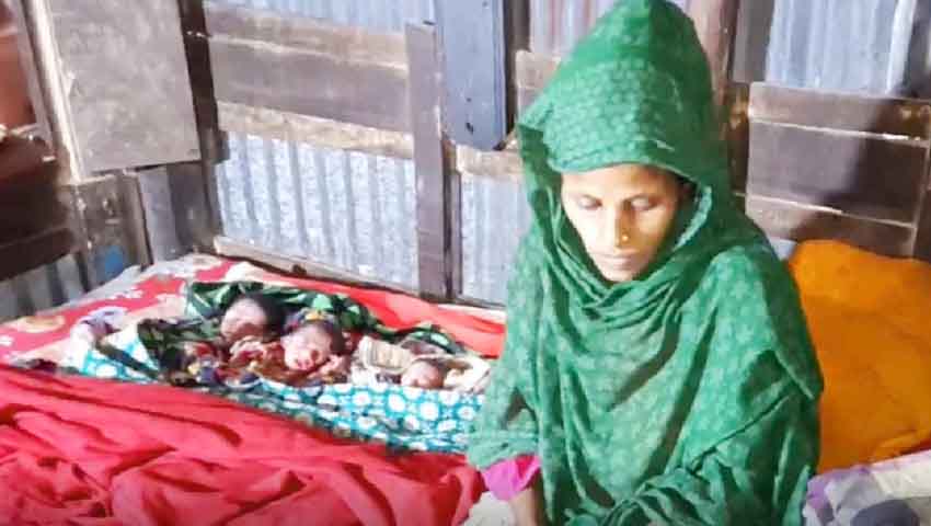 একসঙ্গে ৩ সন্তানের জন্ম বিপাকে ঝালকাঠির নাজমিন