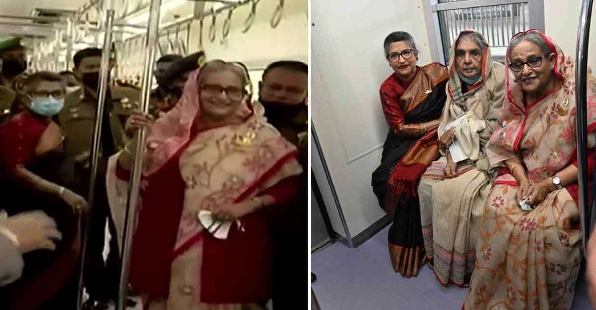 মেট্রোরেলে প্রধানমন্ত্রীর ১৯ মিনিট