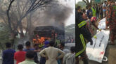 ফরিদপুরে সড়ক দুর্ঘটনায় বাবা-মেয়েসহ প্রান গেল ৩ জনের