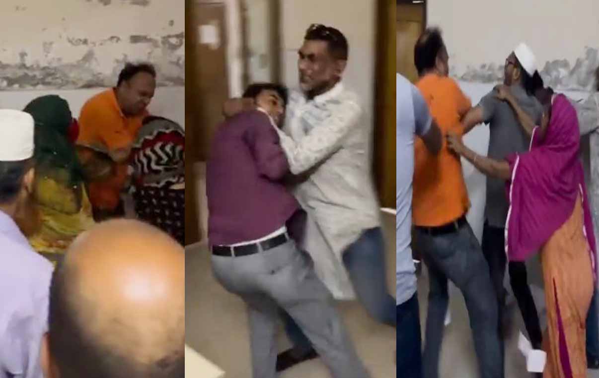 বরিশালে মাকে আইসিইউতে রেখে, সন্তানরা ব্যস্ত মারামারিতে