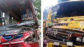 বরিশালে ফের বাস-কাভার্ডভ্যানের মুখোমুখি সংঘর্ষে আহত ১০