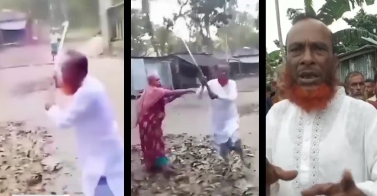 বরিশালে রামদা নিয়ে ইউপি সদস্যকে চেয়ারম্যানের ধাওয়া