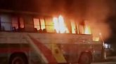 Blockade: Bus torched in Gazipur