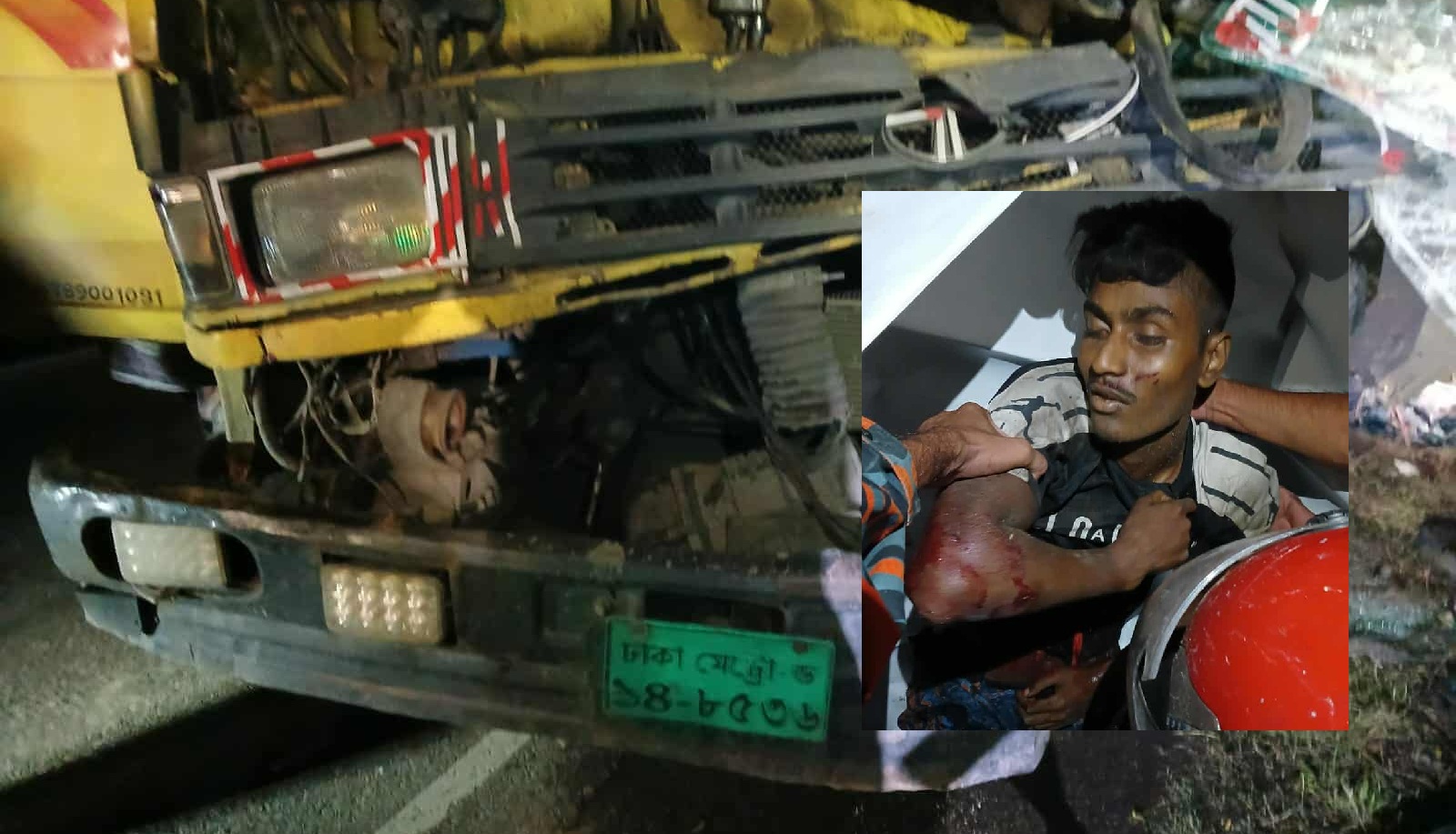 উজিরপুরে দাঁড়িয়ে থাকা ট্রাকে আরেক ট্রাকের ধাক্কা, নিহত ২